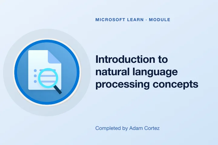 Introduction to natural language processing concepts — Microsoft Learn
