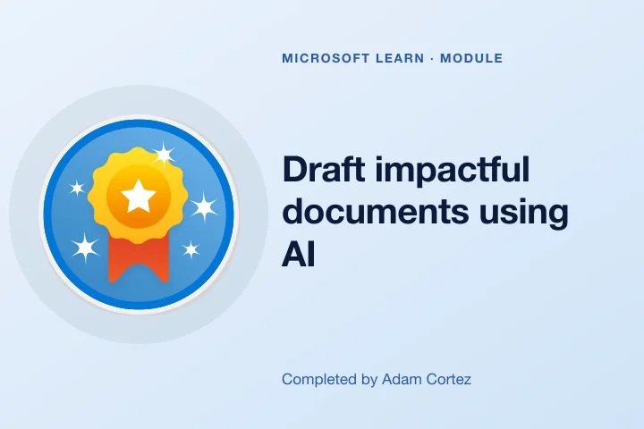 Draft impactful documents using AI — Microsoft Learn