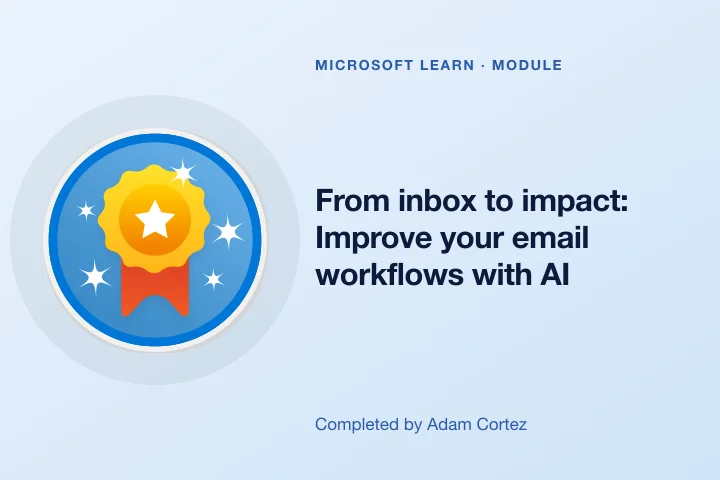 From inbox to impact: Improve your email workflows with AI — Microsoft Learn