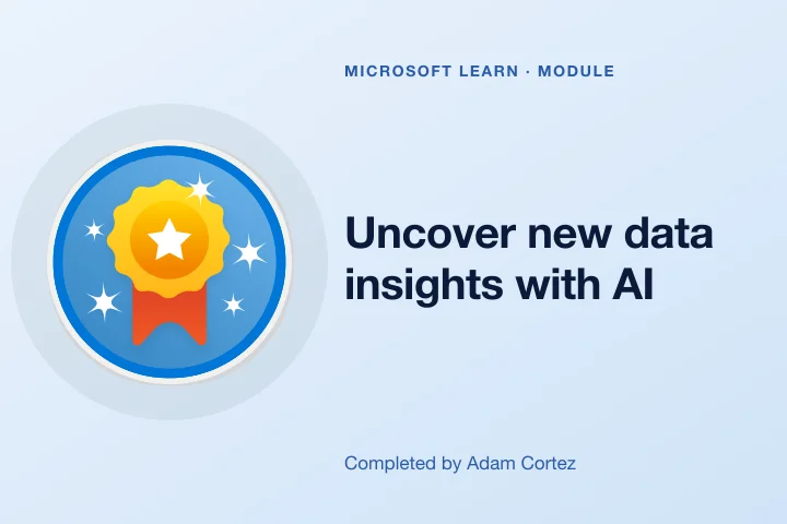 Uncover new data insights with AI — Microsoft Learn