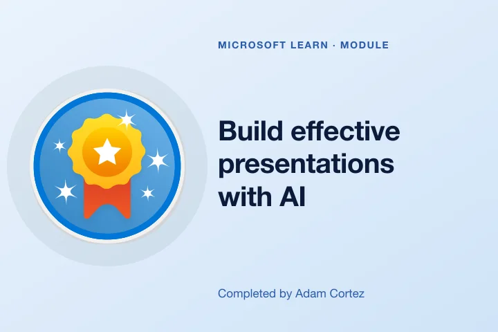 Build effective presentations with AI — Microsoft Learn