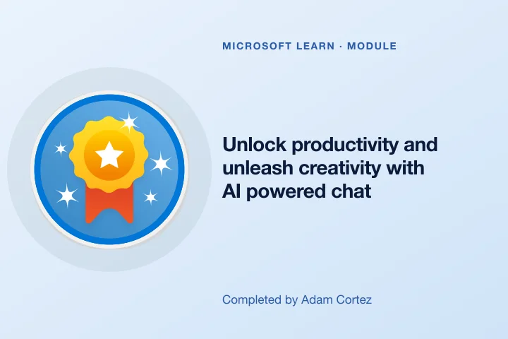 Unlock productivity and unleash creativity with AI powered chat — Microsoft Learn