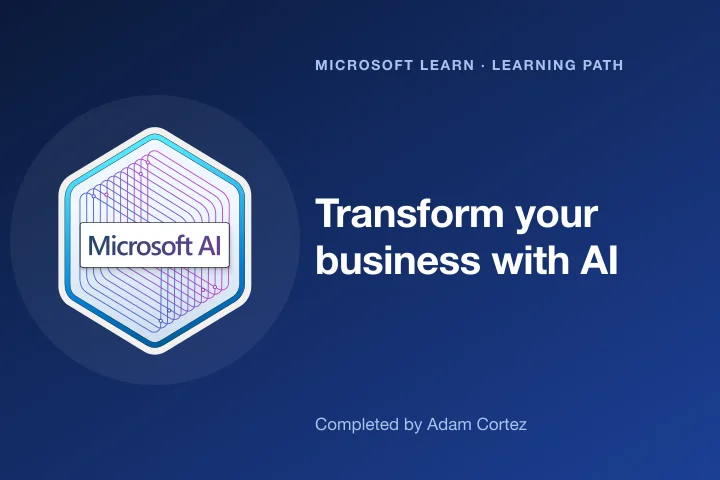Transform your business with AI — Microsoft Learn