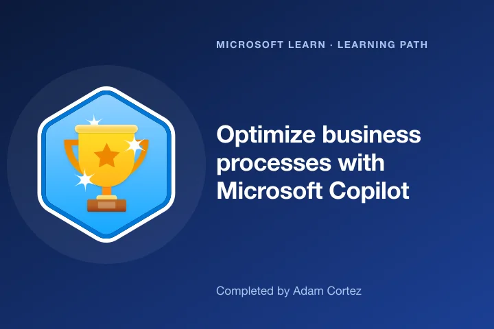 Optimize business processes with Microsoft Copilot — Microsoft Learn