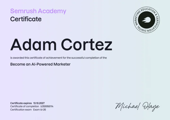 Become an AI-Powered Marketer — Semrush Academy